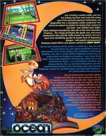 Box back cover for Sleepwalker on the Microsoft DOS.