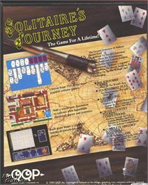 Box back cover for Solitaire's Journey on the Microsoft DOS.