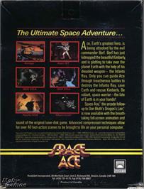 Box back cover for Space Ace on the Microsoft DOS.