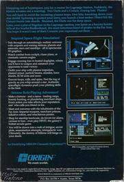 Box back cover for Space Rogue on the Microsoft DOS.