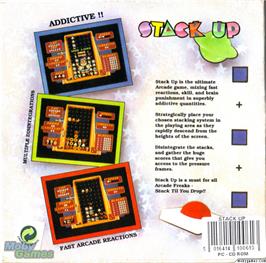 Box back cover for Stack Up on the Microsoft DOS.