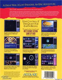 Box back cover for Star Control 2 on the Microsoft DOS.
