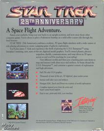 Box back cover for Star Trek - 25th Anniversary on the Microsoft DOS.