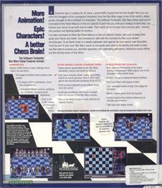 Box back cover for Star Wars Chess on the Microsoft DOS.