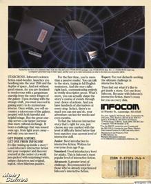 Box back cover for Starcross on the Microsoft DOS.