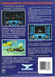 Box back cover for Starglider on the Microsoft DOS.