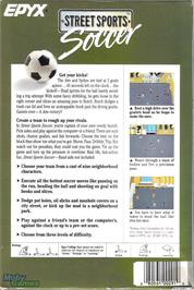 Box back cover for Street Sports Soccer on the Microsoft DOS.