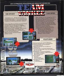 Box back cover for Team Yankee on the Microsoft DOS.