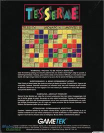 Box back cover for Tesserae on the Microsoft DOS.
