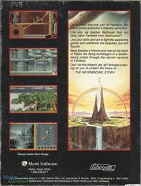 Box back cover for The Neverending Story II on the Microsoft DOS.