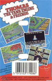Box back cover for Thomas the Tank Engine & Friends on the Microsoft DOS.