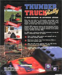 Box back cover for Thunder Truck Rally on the Microsoft DOS.