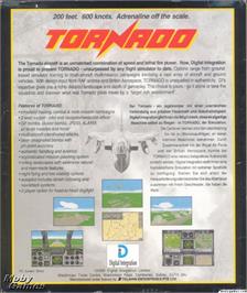 Box back cover for Tornado on the Microsoft DOS.