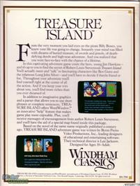 Box back cover for Treasure Island on the Microsoft DOS.