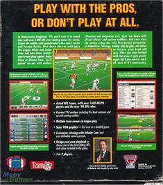 Box back cover for Unnecessary Roughness '95 on the Microsoft DOS.