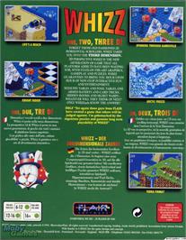 Box back cover for Whizz on the Microsoft DOS.