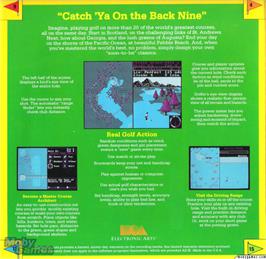 Box back cover for World Tour Golf on the Microsoft DOS.