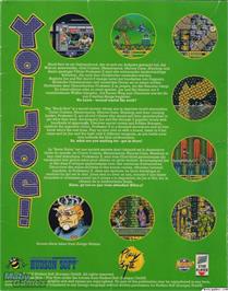 Box back cover for Yo! Joe! Beat the Ghosts on the Microsoft DOS.