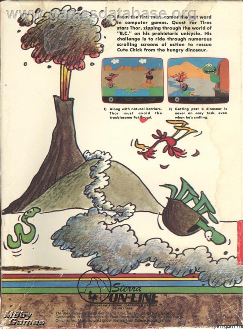 BC's Quest for Tires - Microsoft DOS - Artwork - Box Back