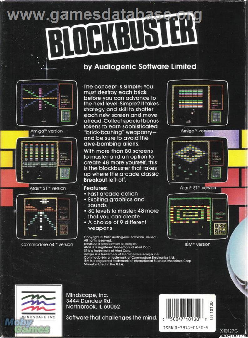 Blockbuster - Microsoft DOS - Artwork - Box Back