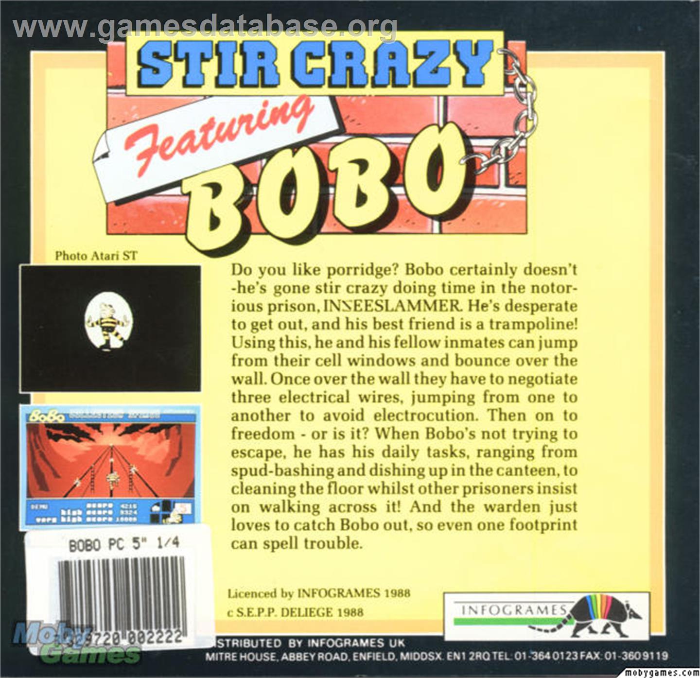 BoBo - Microsoft DOS - Artwork - Box Back