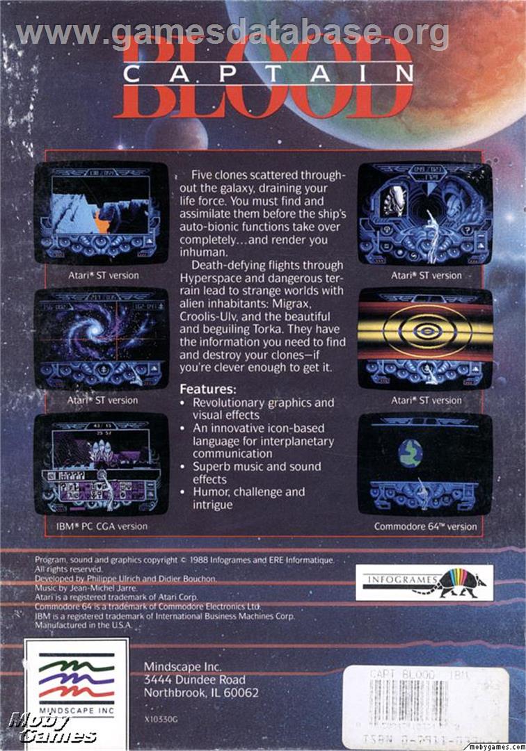 Captain Blood - Microsoft DOS - Artwork - Box Back
