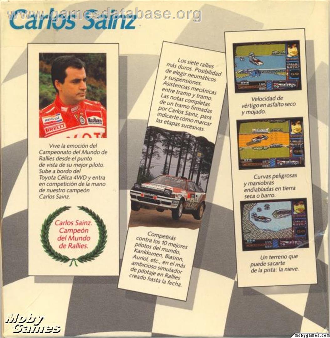 Carlos Sainz - Microsoft DOS - Artwork - Box Back