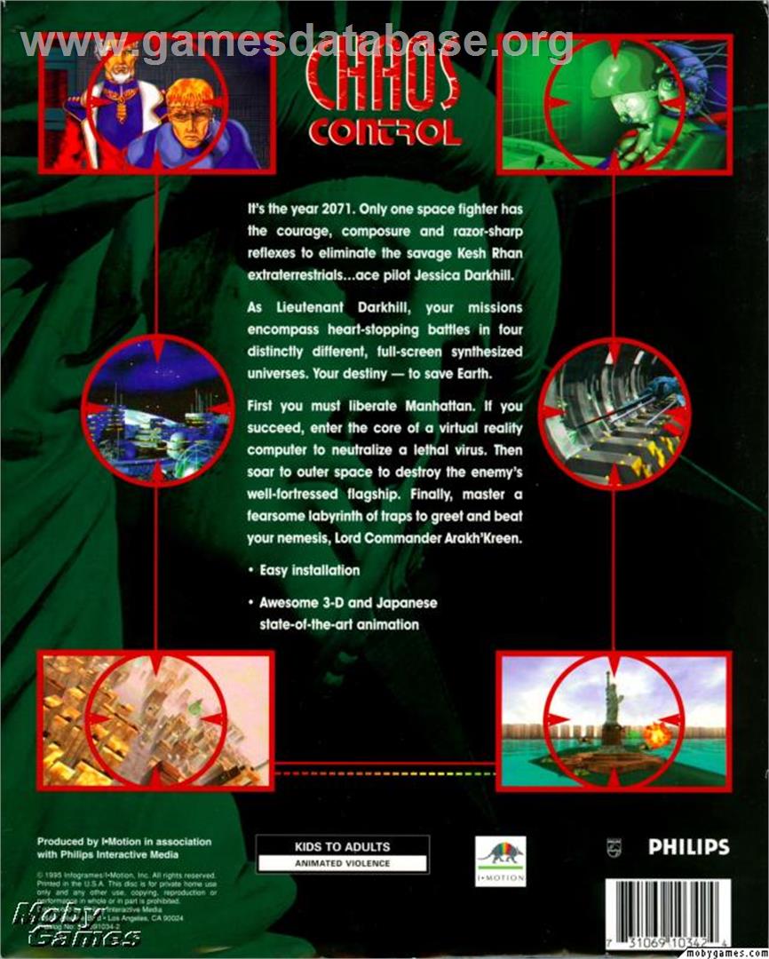 Chaos Control - Microsoft DOS - Artwork - Box Back
