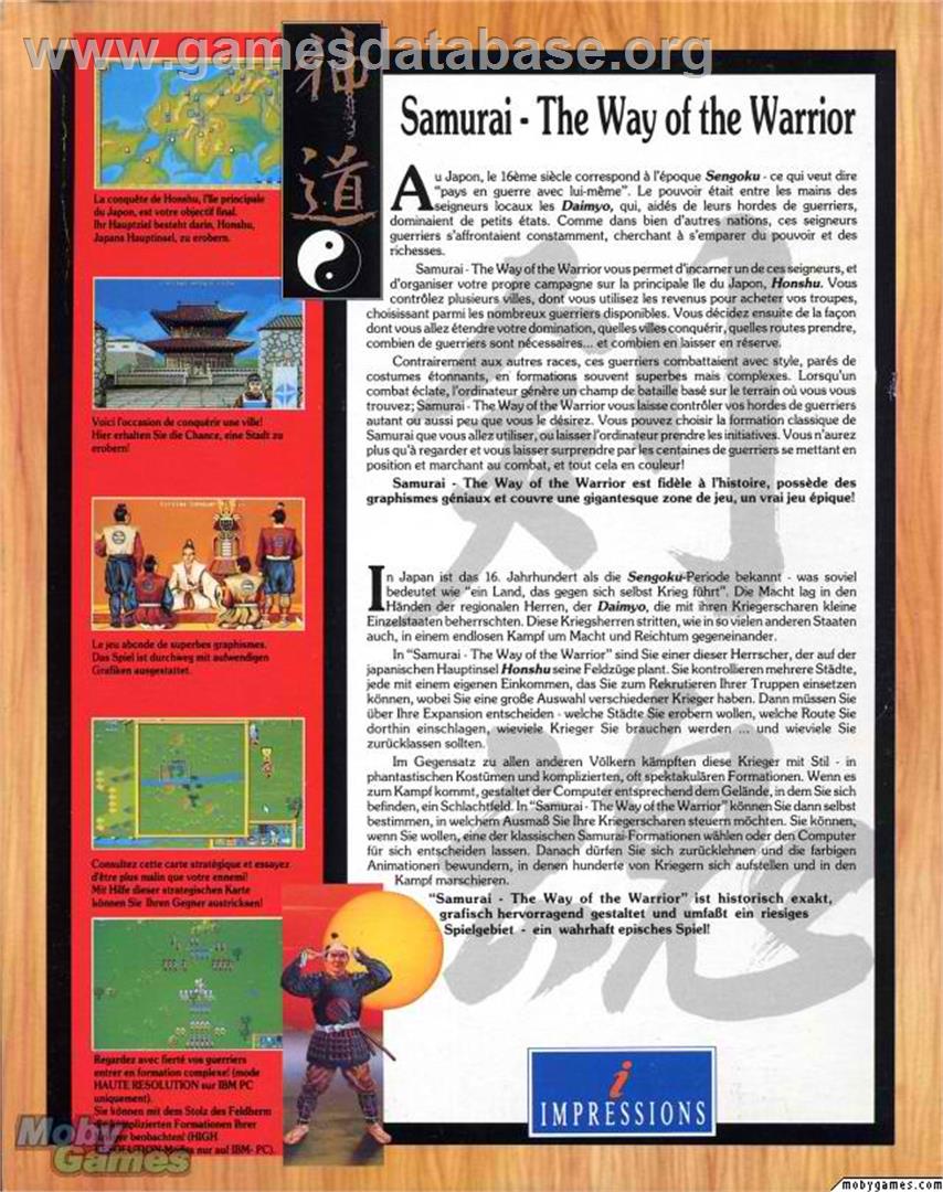 Conquest of Japan - Microsoft DOS - Artwork - Box Back