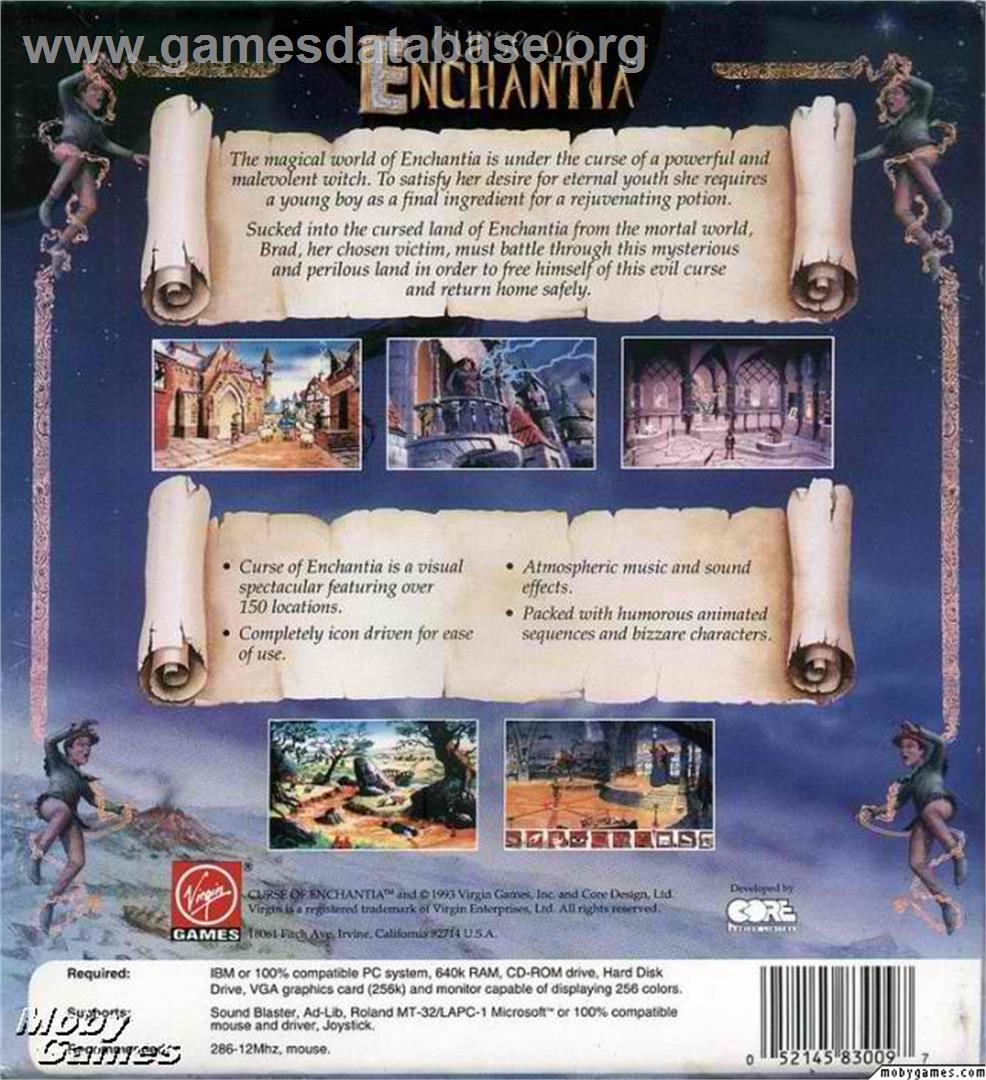 Curse of Enchantia - Microsoft DOS - Artwork - Box Back