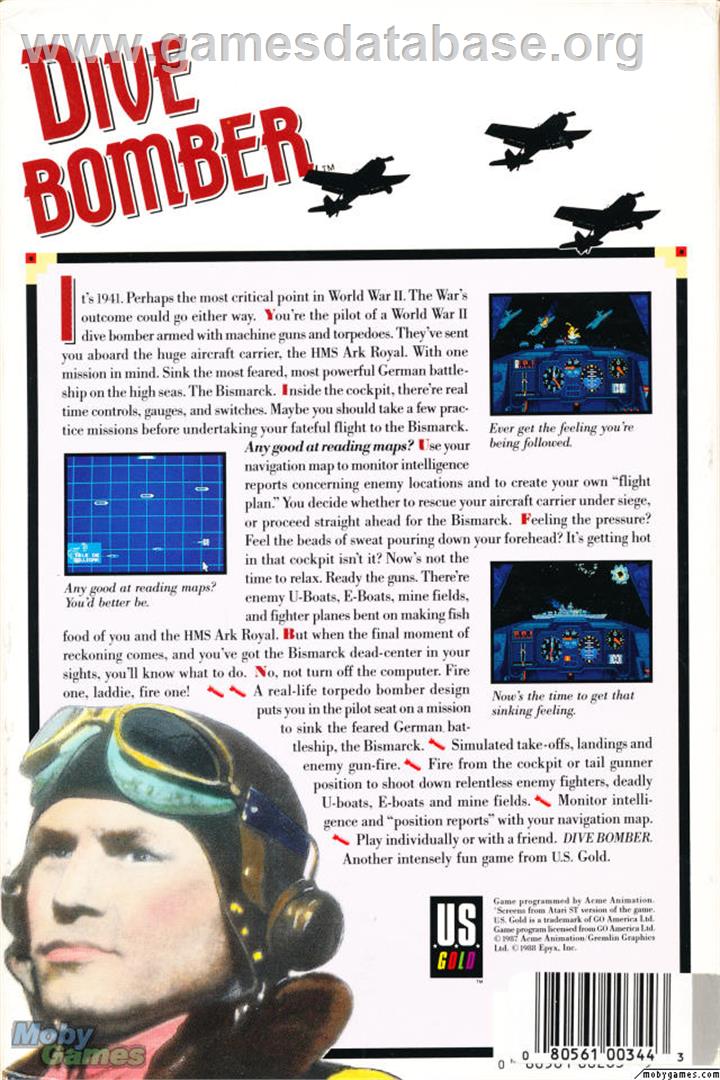 Dive Bomber - Microsoft DOS - Artwork - Box Back