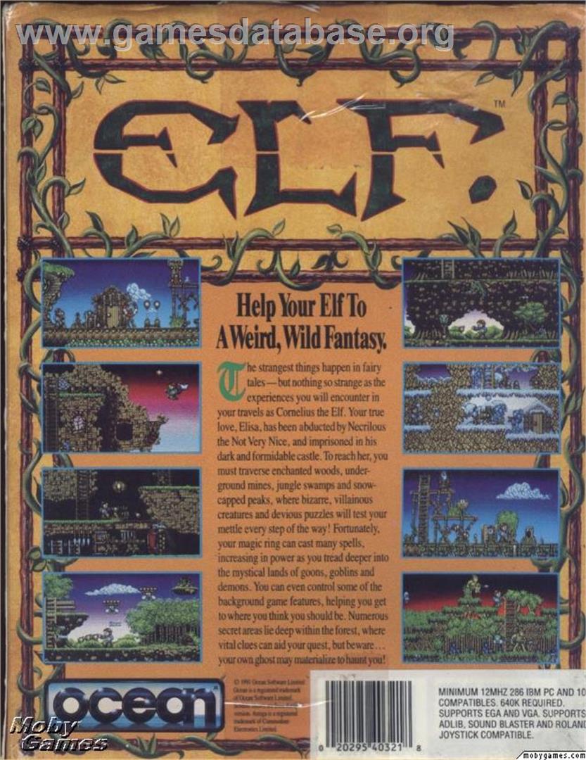 Elf - Microsoft DOS - Artwork - Box Back