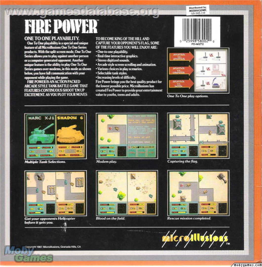 Fire Power - Microsoft DOS - Artwork - Box Back