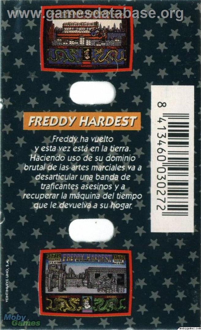 Freddy Hardest in South Manhattan - Microsoft DOS - Artwork - Box Back