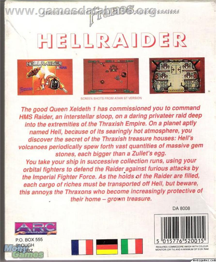 Hellraider - Microsoft DOS - Artwork - Box Back