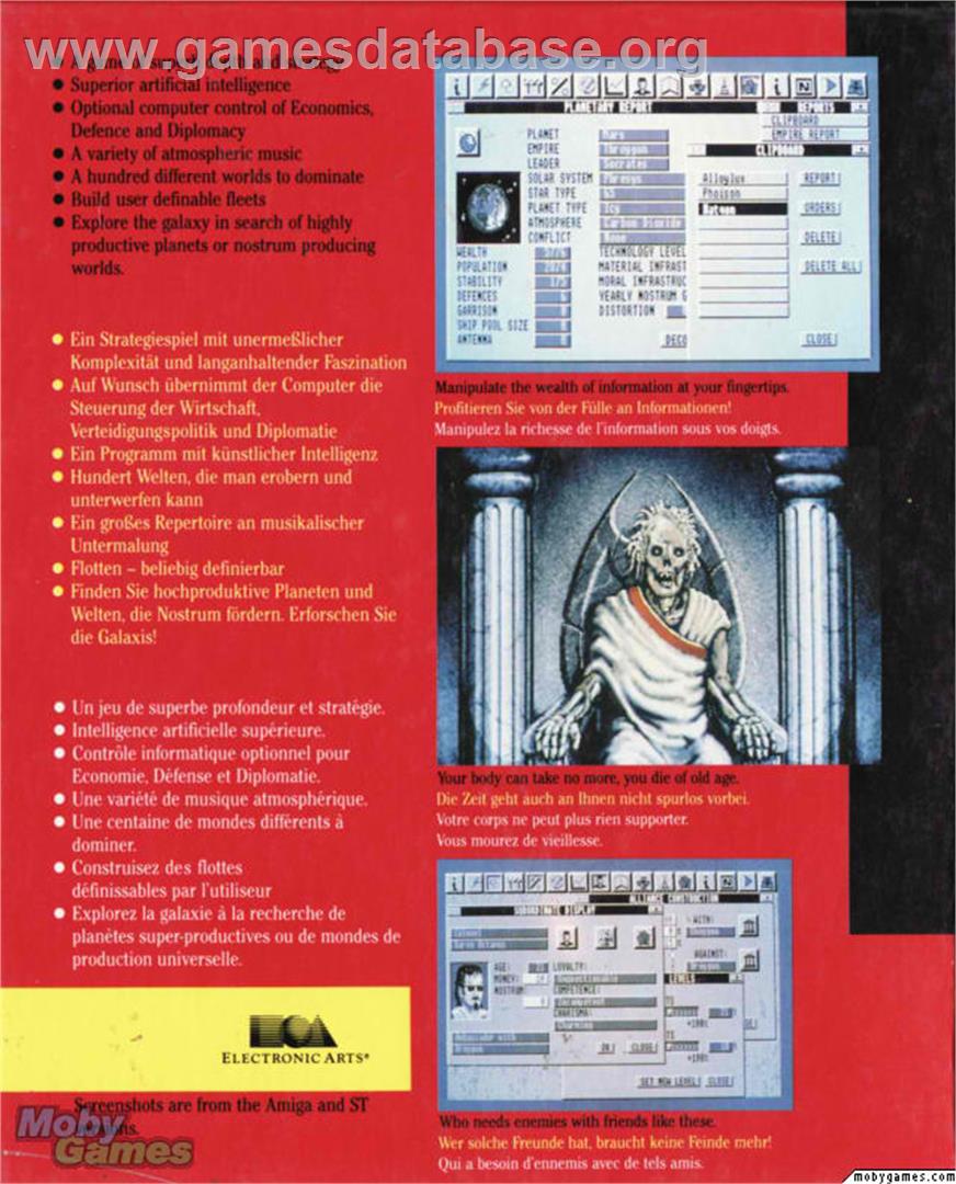 Imperium - Microsoft DOS - Artwork - Box Back