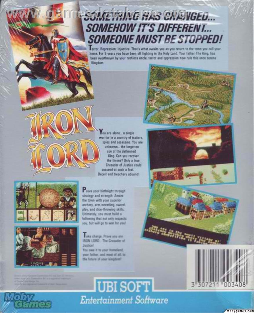 Iron Lord - Microsoft DOS - Artwork - Box Back