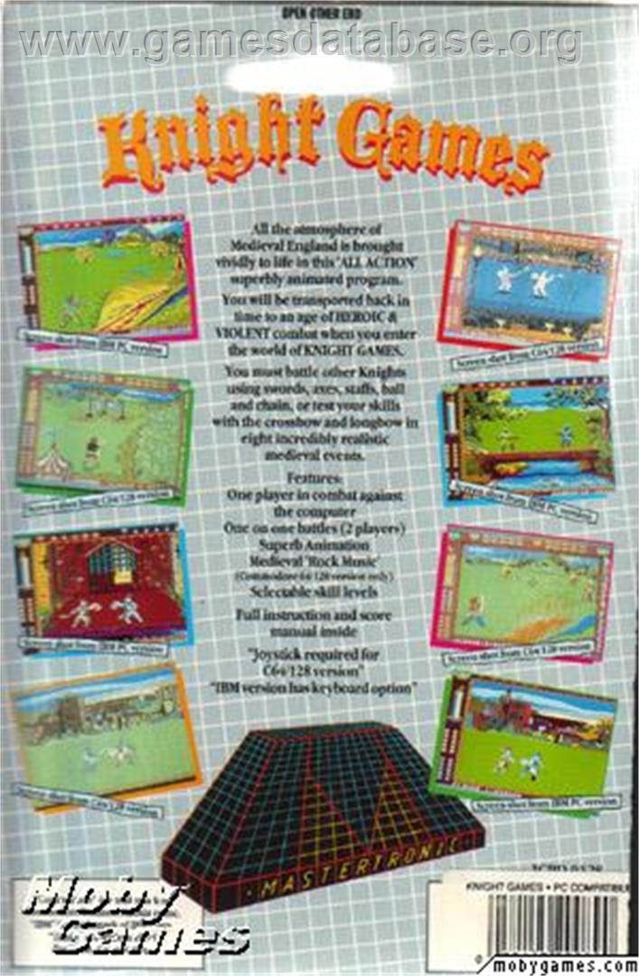 Knight Games - Microsoft DOS - Artwork - Box Back