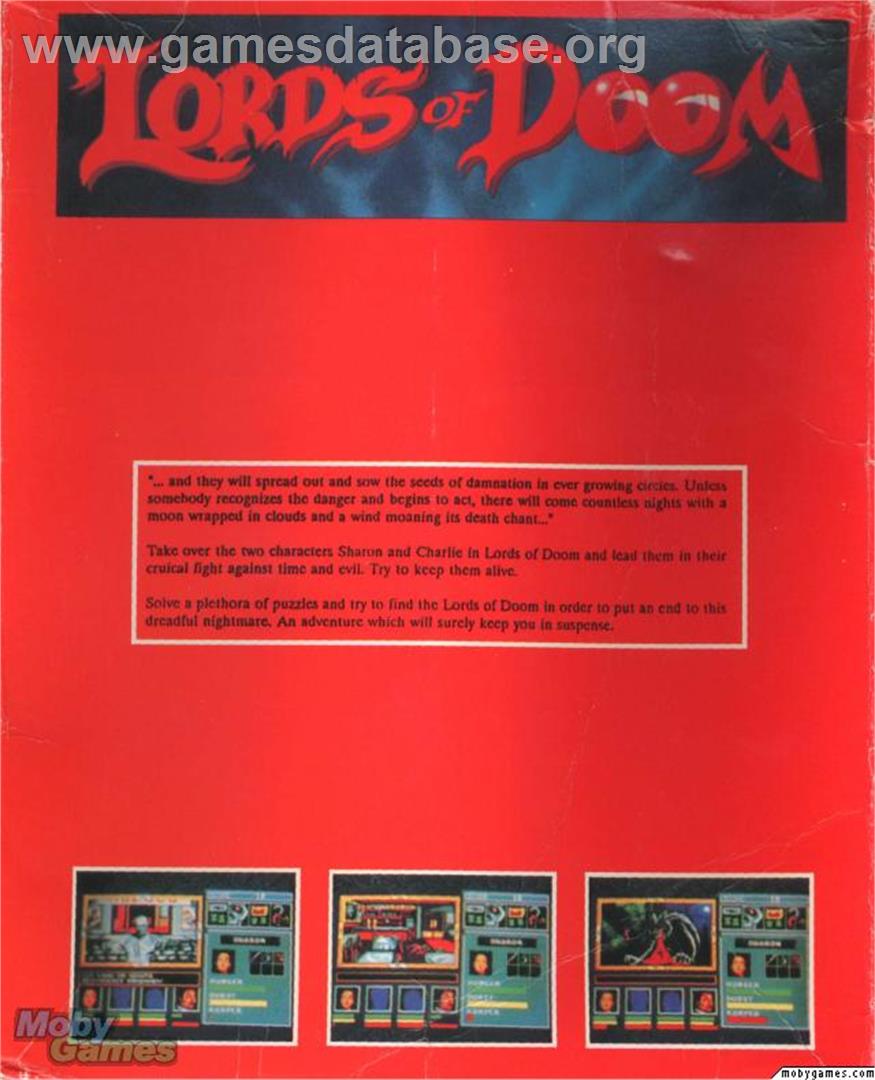 Lords of Doom - Microsoft DOS - Artwork - Box Back