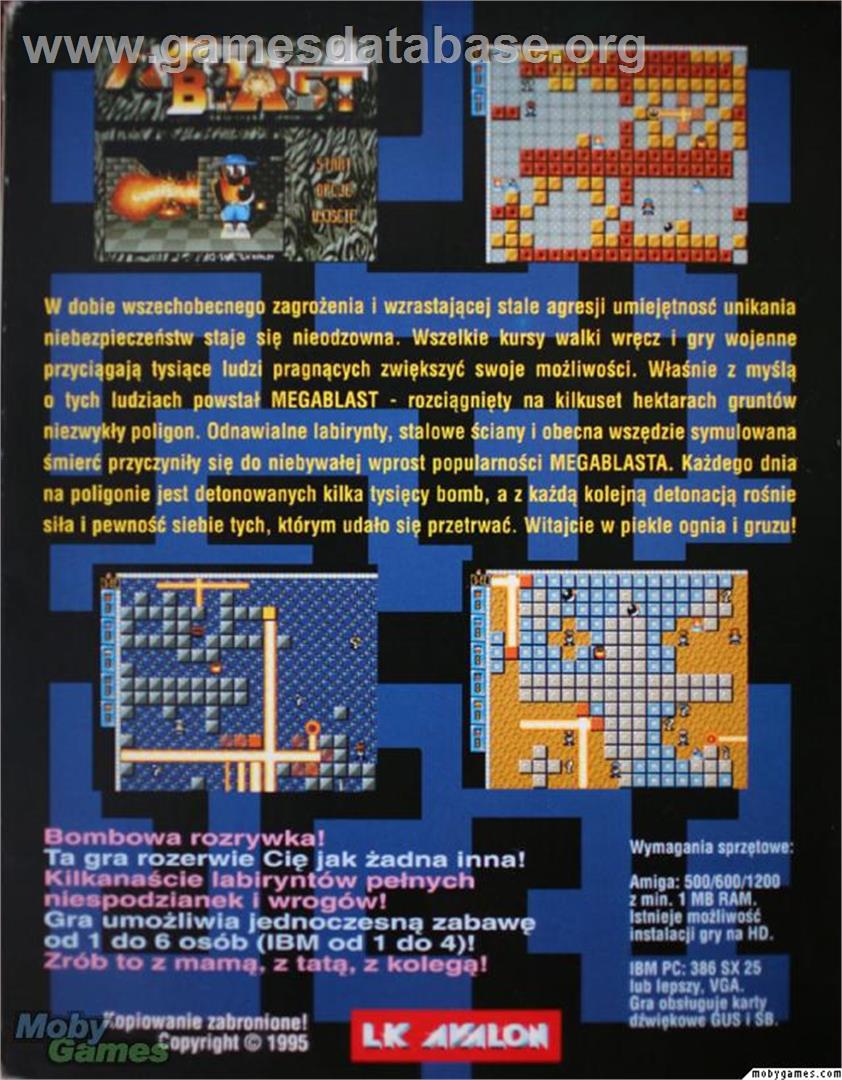 Mega Blast - Microsoft DOS - Artwork - Box Back