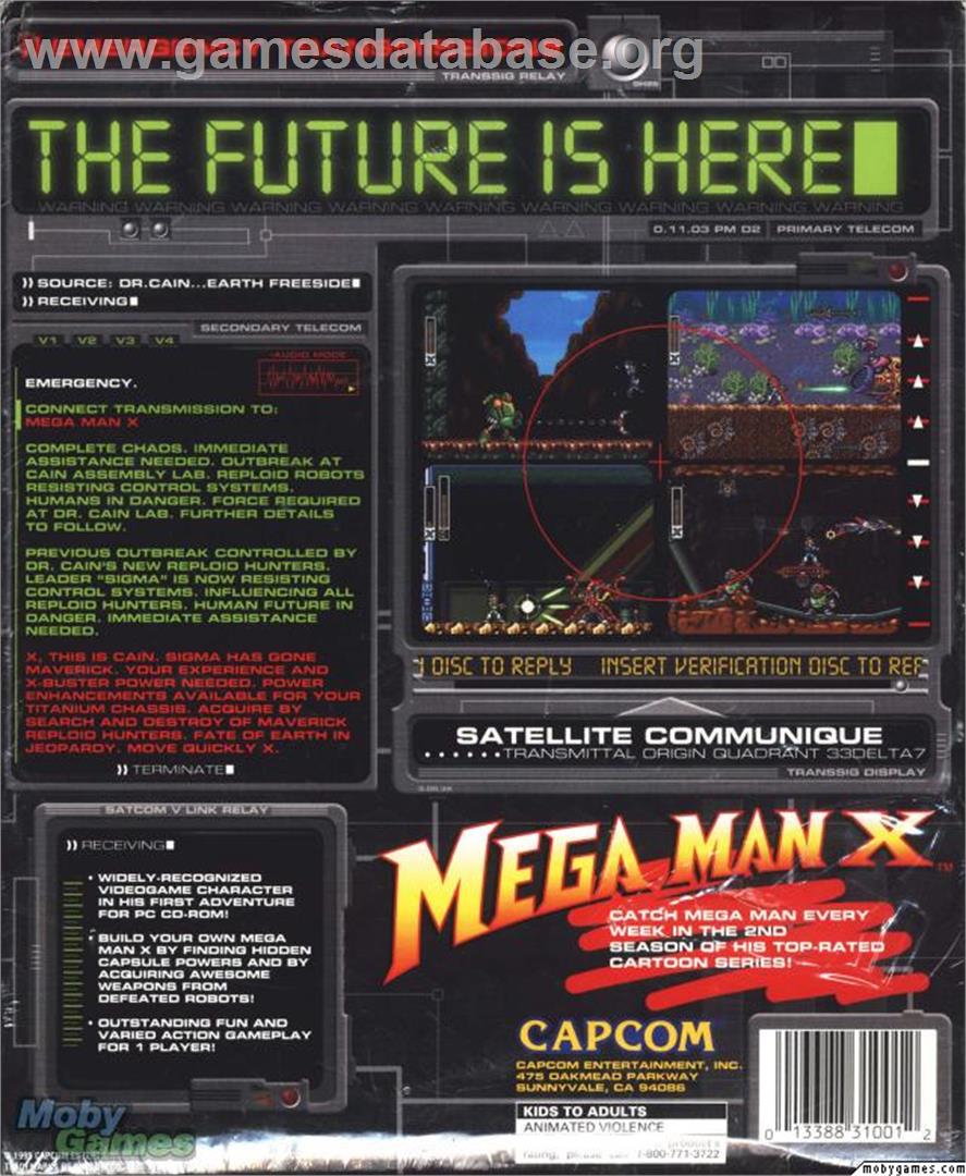 Mega Man X - Microsoft DOS - Artwork - Box Back