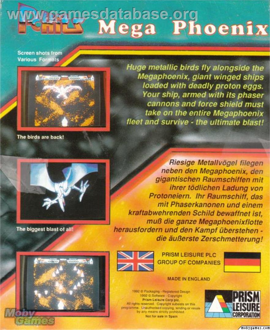 Mega Phoenix - Microsoft DOS - Artwork - Box Back