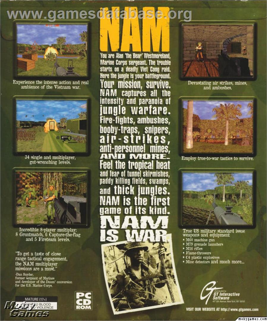 NAM - Microsoft DOS - Artwork - Box Back