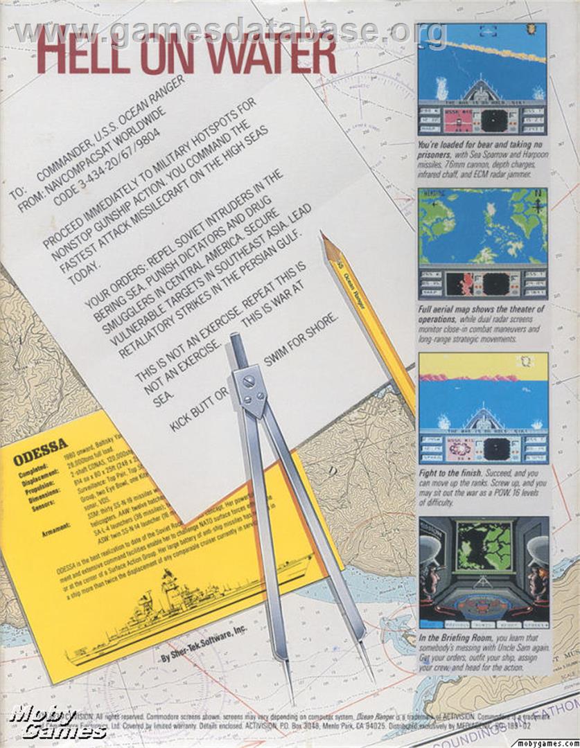 Ocean Ranger - Microsoft DOS - Artwork - Box Back