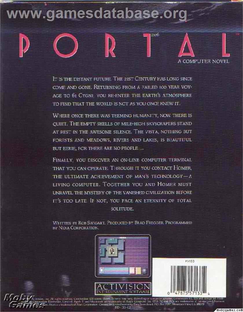Portal - Microsoft DOS - Artwork - Box Back