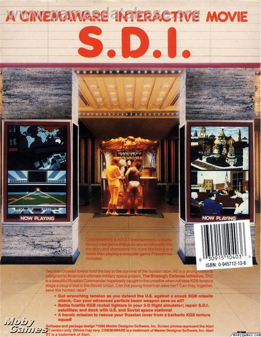 S.D.I. - Microsoft DOS - Artwork - Box Back