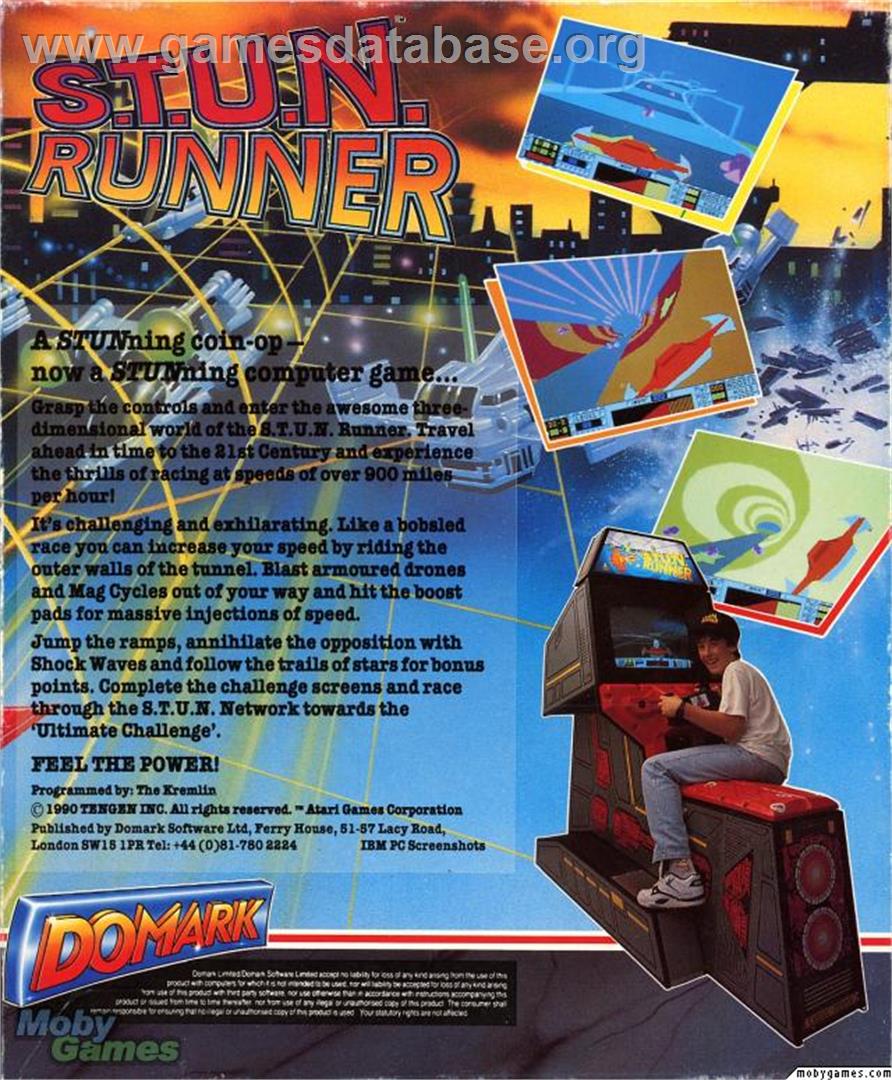 S.T.U.N. Runner - Microsoft DOS - Artwork - Box Back