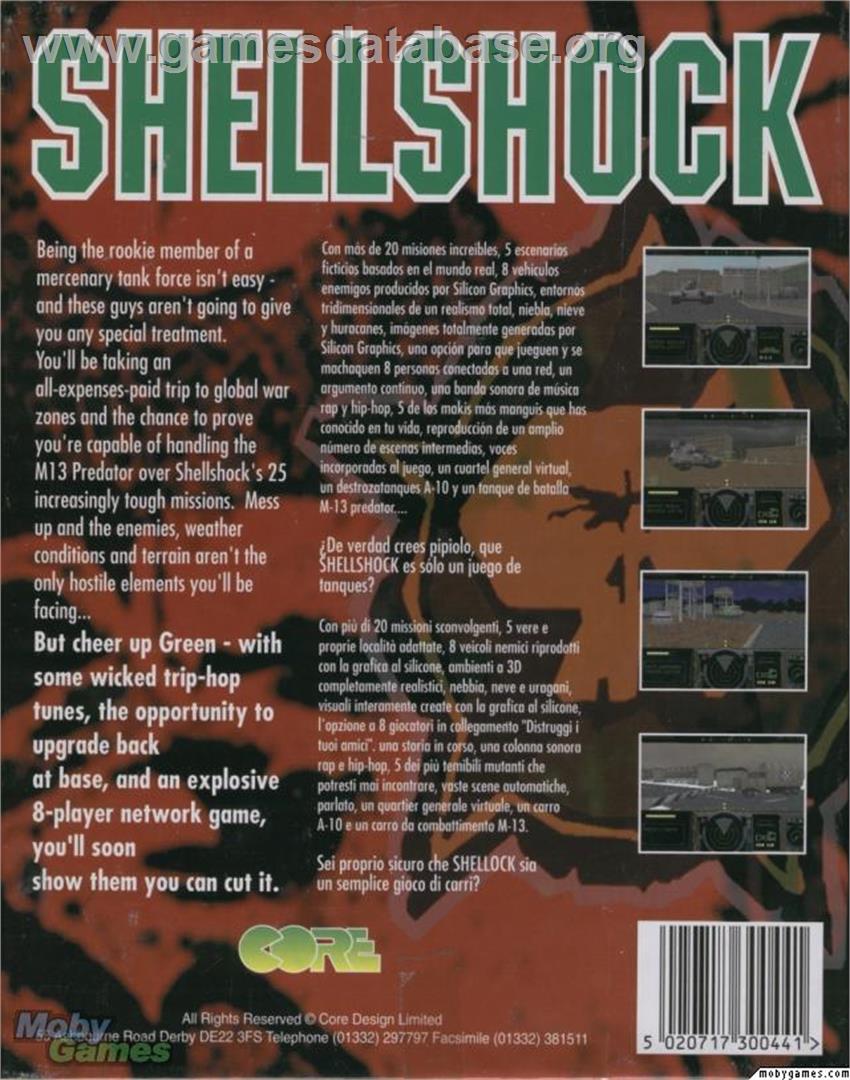 Shellshock - Microsoft DOS - Artwork - Box Back