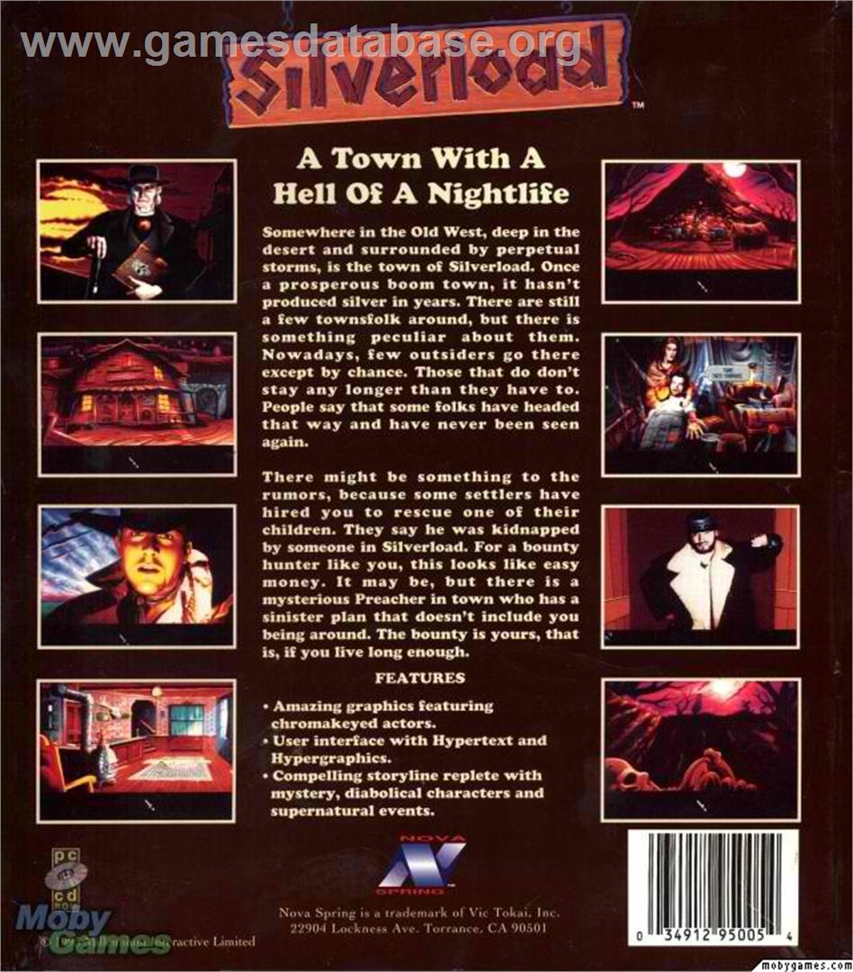 Silverload - Microsoft DOS - Artwork - Box Back