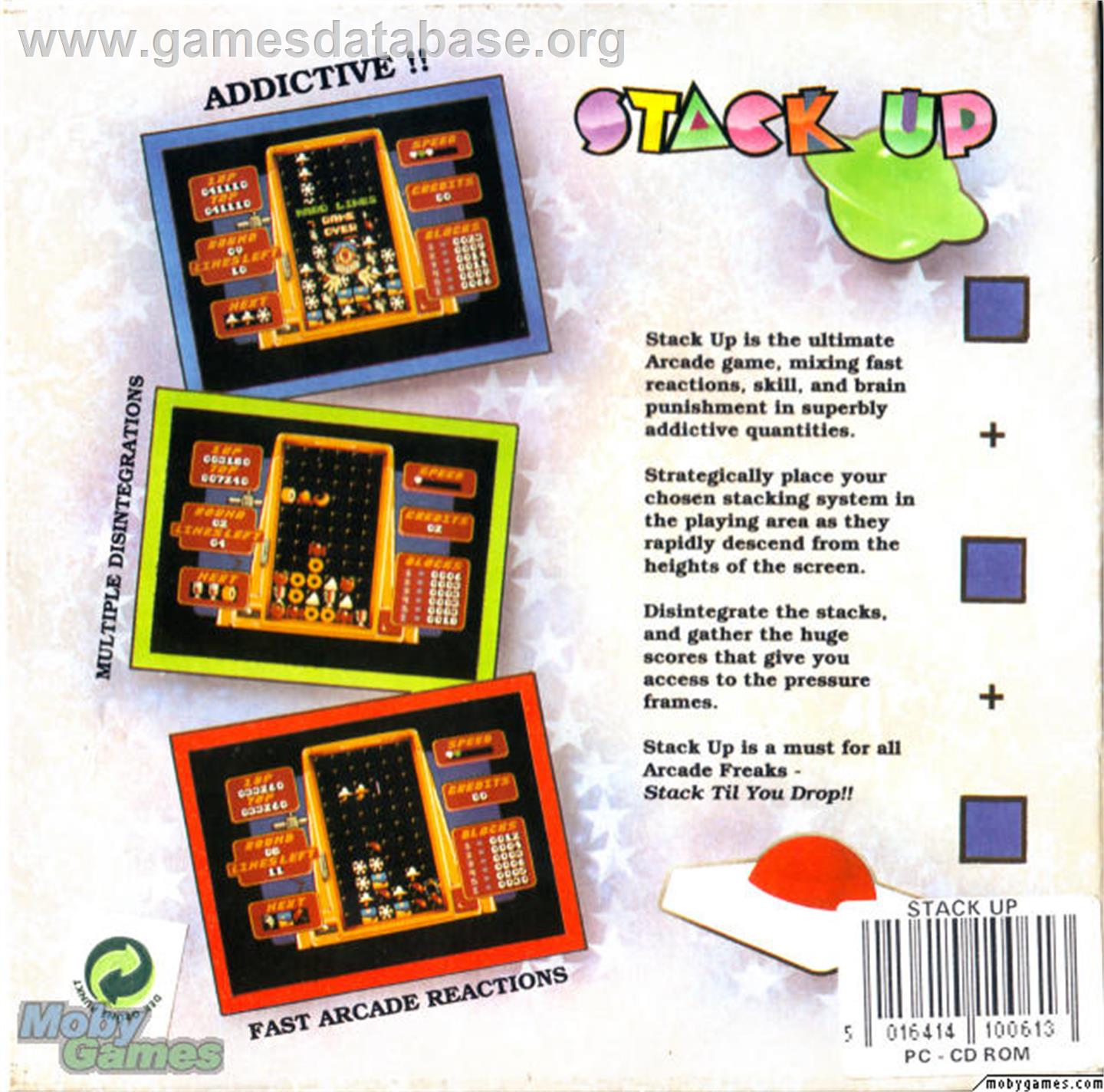 Stack Up - Microsoft DOS - Artwork - Box Back